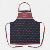 Niedlich Black und Terra Rosa Polka Dot Schürze (Vorderseite)