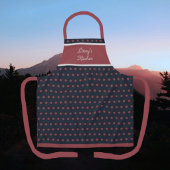 Niedlich Black und Terra Rosa Polka Dot Schürze