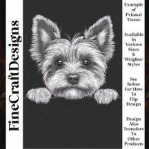 Niedlich Black & White Yorkshire Terrier T5 Decoup