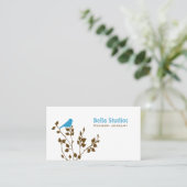 Niedlich-Blau-Bird Visitenkarte (Stehend Vorderseite)