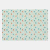 Niedlich blau / grün Ramadan Eid Geschenkpapier Set (Vorderseite 2)