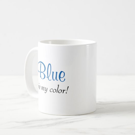 Niedlich Blau ist mein Farbangebot Kaffeetasse (Vorderseite Links)