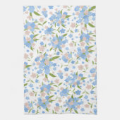 Niedlich Blau und Rosa Blumenküche Handtuch (Vertikal)