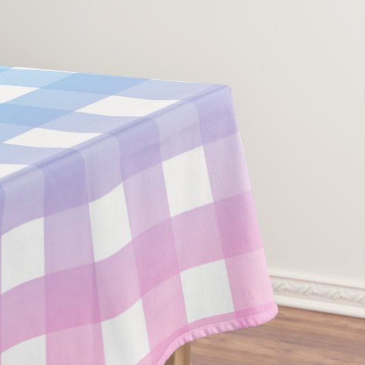 Niedlich Blau und Rosa Gingham Kariert Tischdecke (Beispiel)