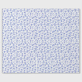 Niedlich Blau und Weiß Geschenkpapier (Flach)