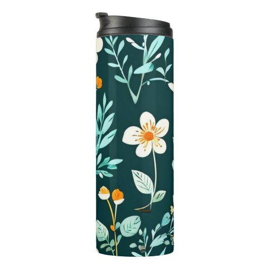 Niedlich Blau und Weiß Thermosbecher (Nach rechts gedreht)