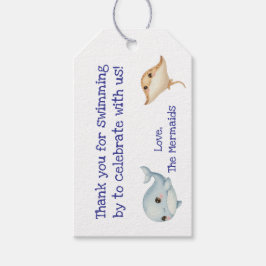 Niedlich, blau unter dem Meer Danke Geschenkanhänger