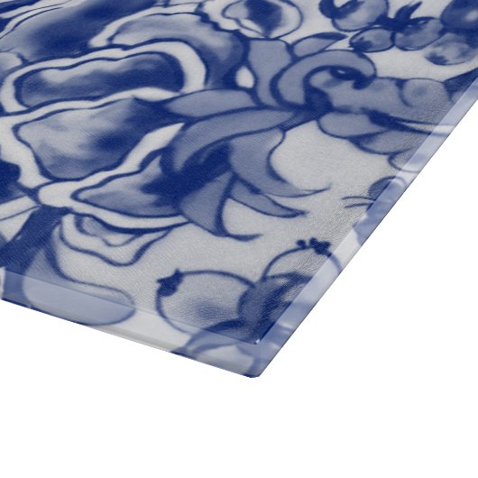 Niedlich Blau Weißer Hasen-Kaninchen-Schnecke Jako Schneidebrett (Ecke)