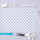 Niedlich-blau-weißer Polka-Dot Seidenpapier (Handwerk)