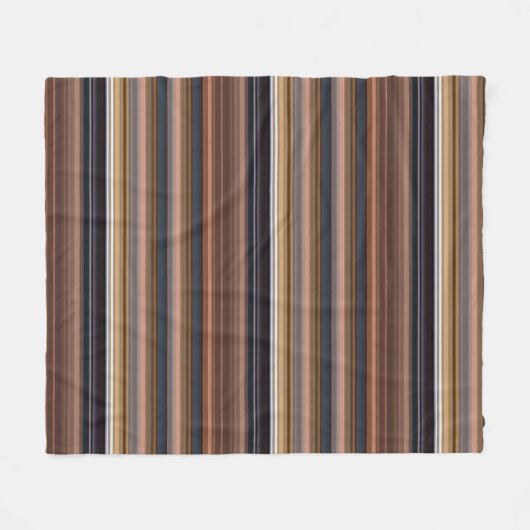 Niedlich-blaubraune Streifen Fleecedecke (Vorderseite (Horizontal))
