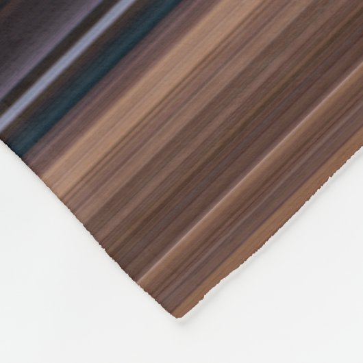 Niedlich-blaubraune Streifen Fleecedecke (Ecke)