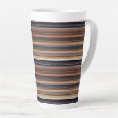 Niedlich-blaubraune Streifen Milchtasse (Rechte Ecke)