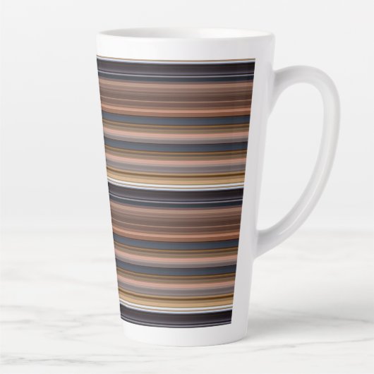 Niedlich-blaubraune Streifen Milchtasse (Rechts)