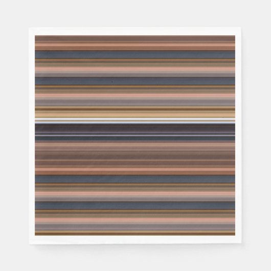 Niedlich-blaubraune Streifen Serviette (Vorderseite)