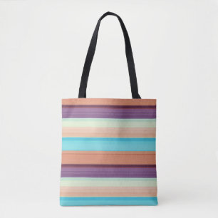 Niedlich-blaubraune Streifen Tasche