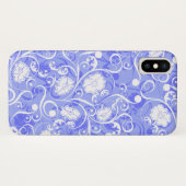 Niedlich-blaue Blume Case-Mate iPhone Hülle (Rückseite (Horizontal))
