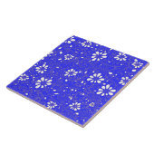 Niedlich-blaue Blume Fliese (Seite)