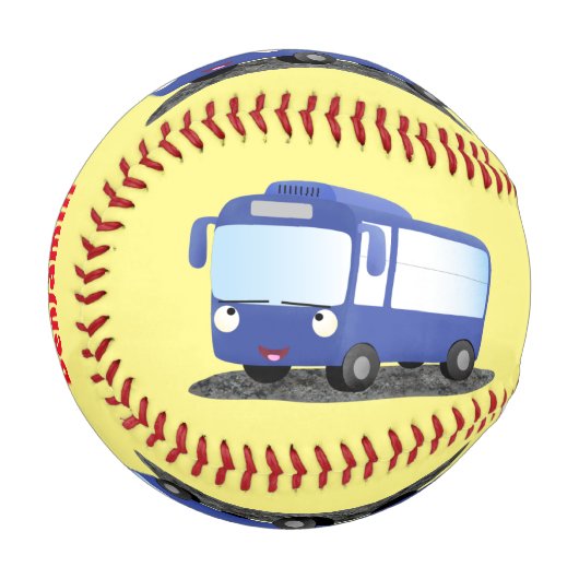 Niedlich-blaue Cartoon-Abbildung Baseball (Vorderseite Links)