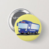 Niedlich-blaue Cartoon-Abbildung Button (Vorne & Hinten)