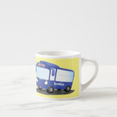 Niedlich-blaue Cartoon-Abbildung Espressotasse (Rechts)