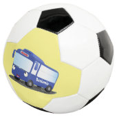 Niedlich-blaue Cartoon-Abbildung Fußball (Dreiviertel)