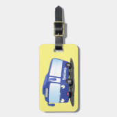 Niedlich-blaue Cartoon-Abbildung Gepäckanhänger (Vorderseite vertikal)