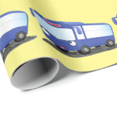 Niedlich-blaue Cartoon-Abbildung Geschenkpapier (Rolleneckpunkt)