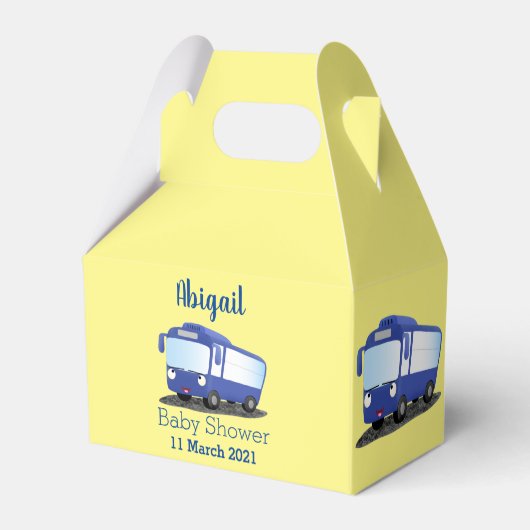 Niedlich-blaue Cartoon-Abbildung Geschenkschachtel (Rückseite)