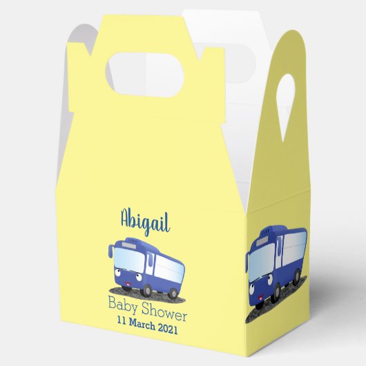 Niedlich-blaue Cartoon-Abbildung Geschenkschachtel (Geöffnet)