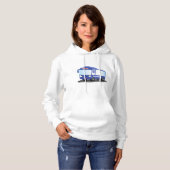 Niedlich-blaue Cartoon-Abbildung Hoodie (Vorne ganz)