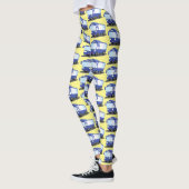 Niedlich-blaue Cartoon-Abbildung Leggings (Links)