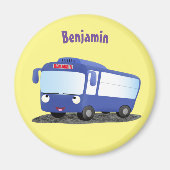 Niedlich-blaue Cartoon-Abbildung Magnet (Vorne)