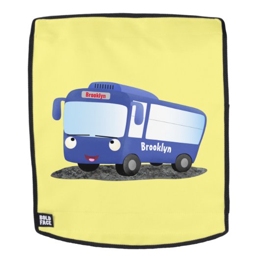 Niedlich-blaue Cartoon-Abbildung Rucksack (Abnehmbare Front)