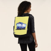 Niedlich-blaue Cartoon-Abbildung Rucksack (Ausgewaschen)