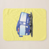 Niedlich-blaue Cartoon-Abbildung Sherpadecke (Vorderseite (Horizontal))