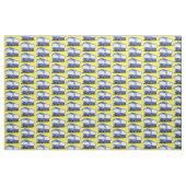 Niedlich-blaue Cartoon-Abbildung Stoff (Fat Quarter (45,7 x 55,9 cm))