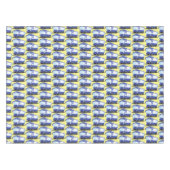 Niedlich-blaue Cartoon-Abbildung Tischdecke (Vorderseite (Horizontal))