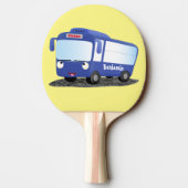 Niedlich-blaue Cartoon-Abbildung Tischtennis Schläger (Rückseite)