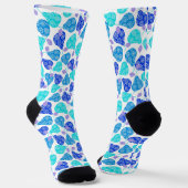 Niedlich-blaue" dekorative Birnen-Muster-Dartschei Socken (Gewinkelt)