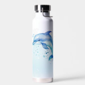 niedlich-Blaue-Delphin-Springschule oder im Freien Trinkflasche (Links)