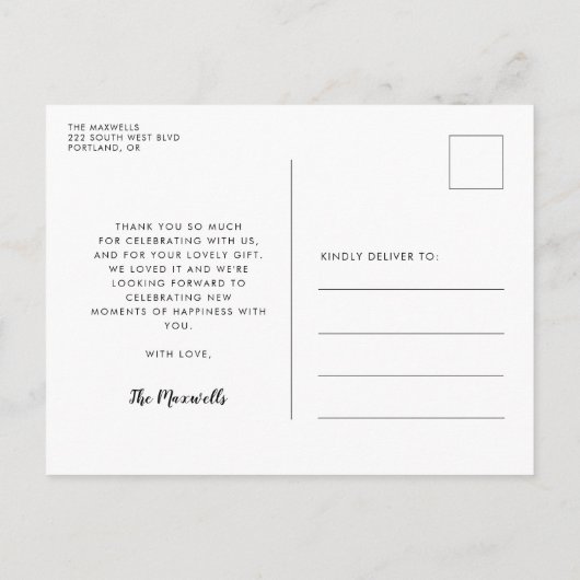 Niedlich-blaue Elefantendusche Kinderdusche Danke Postkarte (Rückseite)