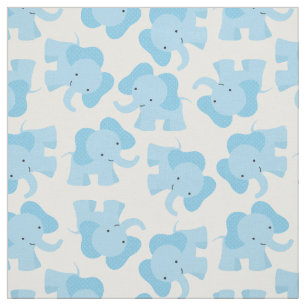 Niedlich-blaue Elephant-Kinderzimmer Stoff
