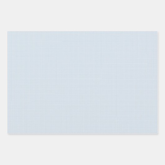 Niedlich-blaue Gingham-Karos Geschenkpapier Set (Vorderseite 2)