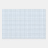 Niedlich-blaue Gingham-Karos Geschenkpapier Set (Vorderseite)