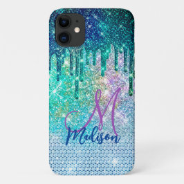Niedlich-blaue Iridescent-Einhorn-Imitate Glitzer- Case-Mate iPhone Hülle
