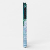 Niedlich-blaue Iridescent-Einhorn-Imitate Glitzer- Case-Mate iPhone Hülle (Hinten/Links)