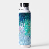Niedlich-blaue Iridescent-Einhorn-Imitate Glitzer- Trinkflasche (Rechts)