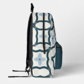 Niedlich-Blaue Mandala-Muster-Monogramm-Initialen Bedruckter Rucksack (Links)