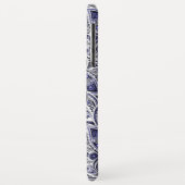 Niedlich-blaue Paisley-Muster Case-Mate iPhone Hülle (Hinten/Links)