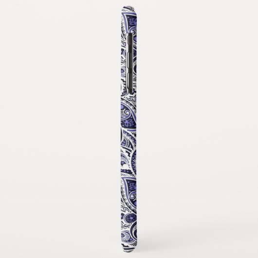 Niedlich-blaue Paisley-Muster Case-Mate iPhone Hülle (Hinten/Links)